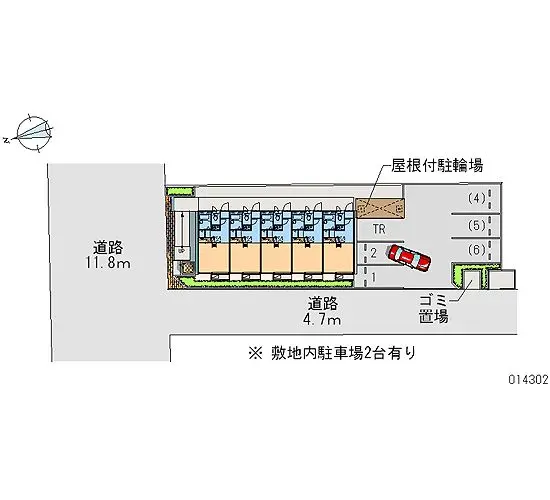 ★手数料０円★高槻市城南町　月極駐車場（LP）